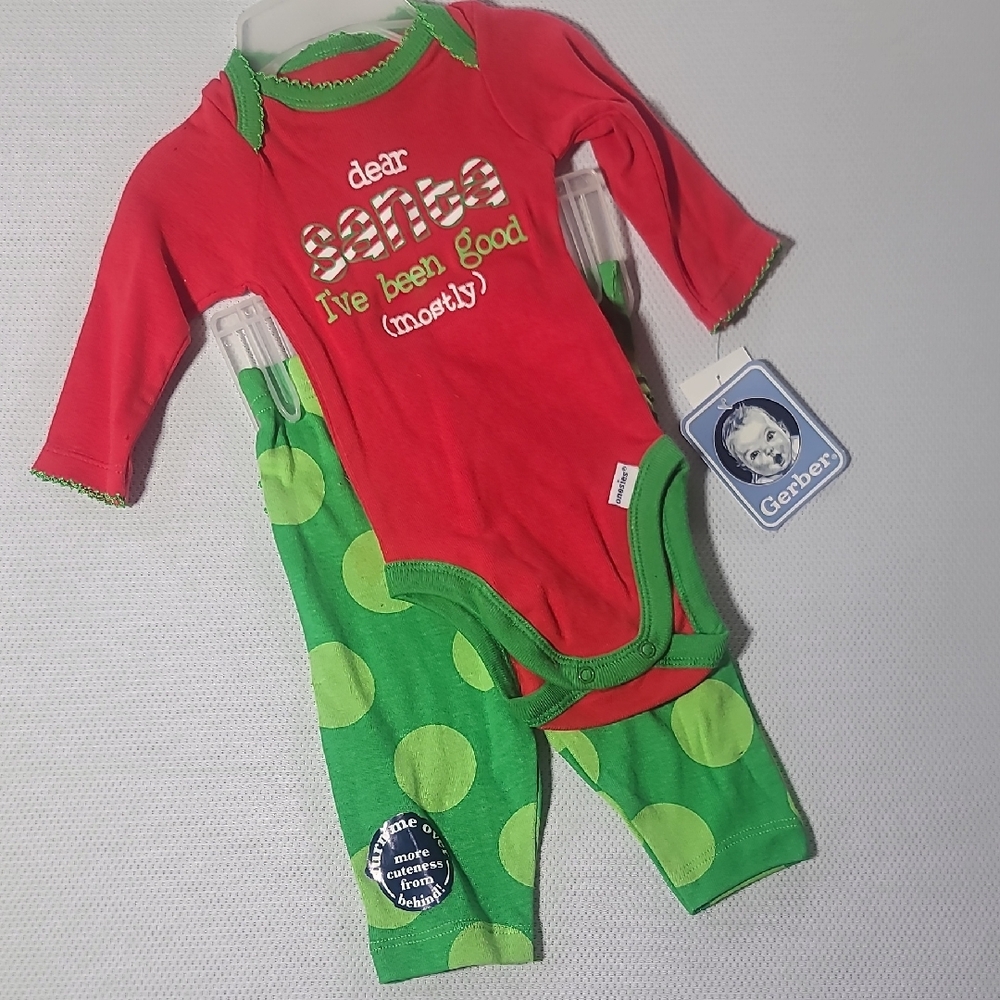 Gerber Festive Red and Green Bodysuit